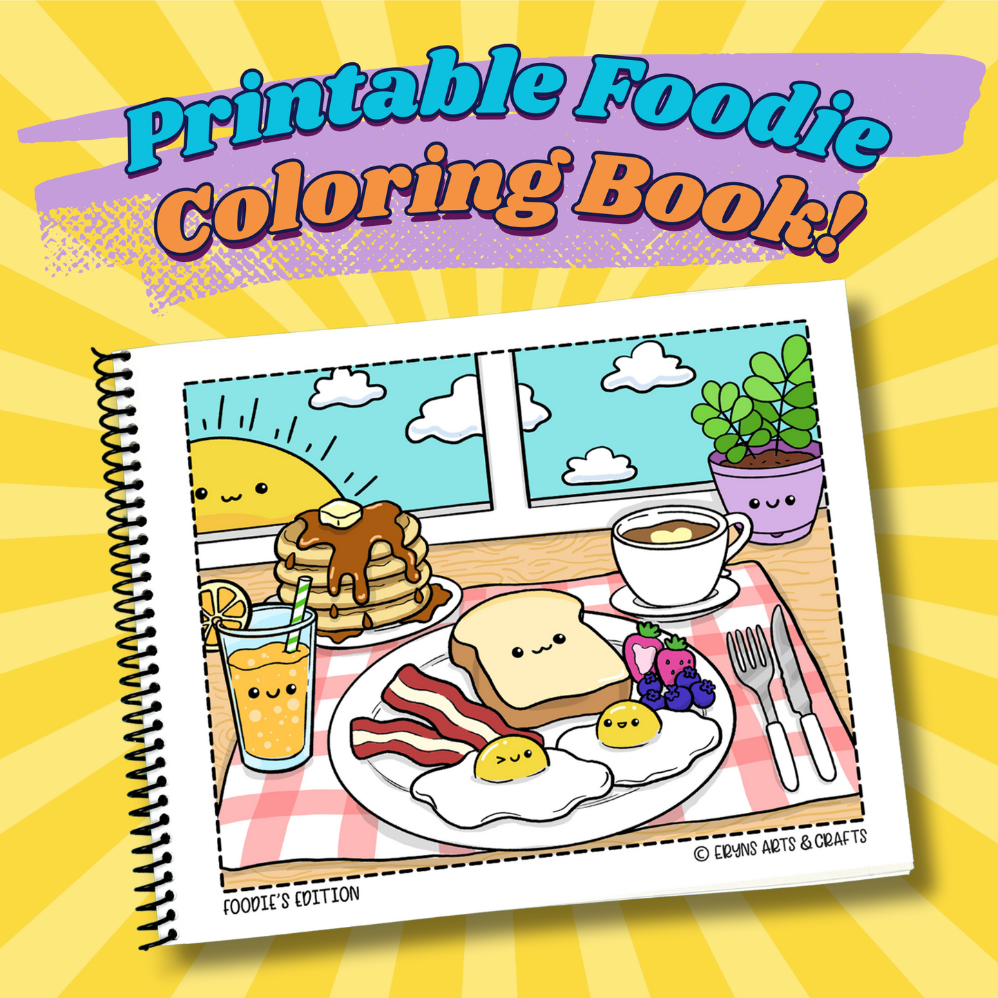 Digital Download- Foodie Coloring Book