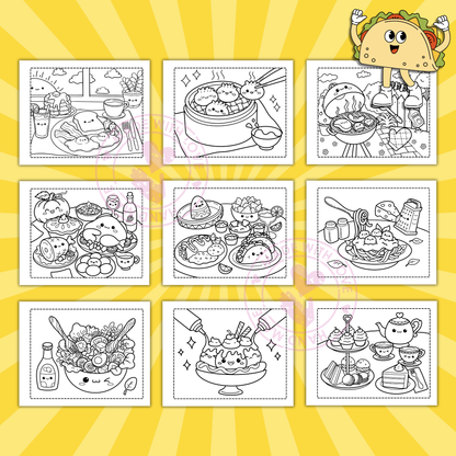 Digital Download- Foodie Coloring Book