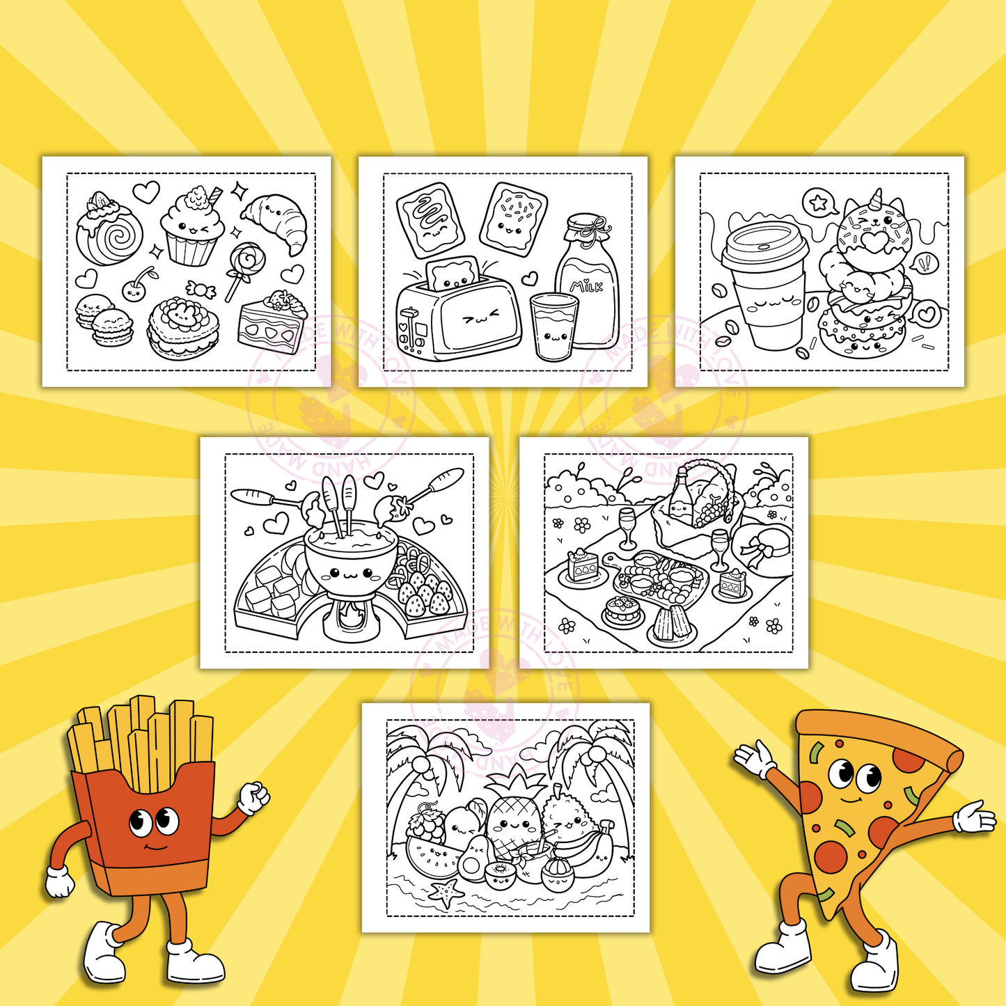 Digital Download- Foodie Coloring Book