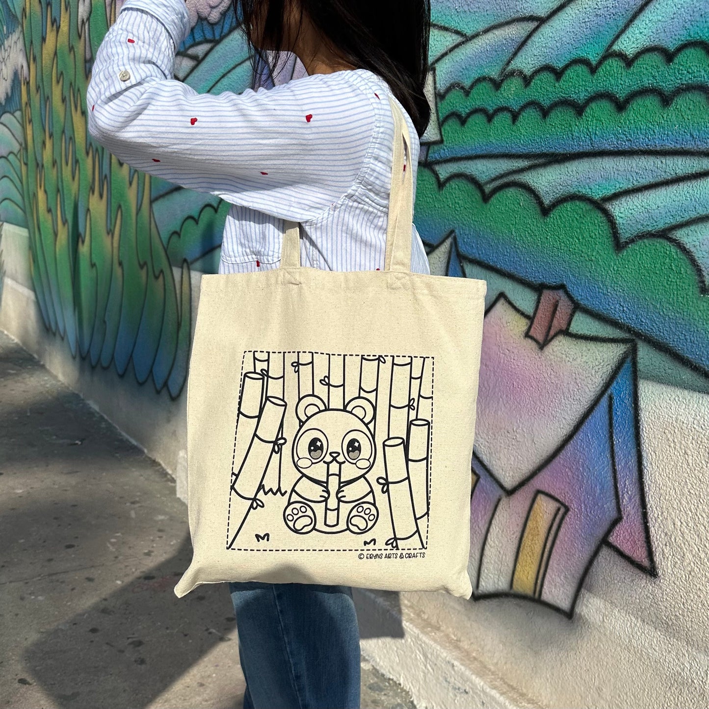 Creative Canvas Collection- Panda Tote