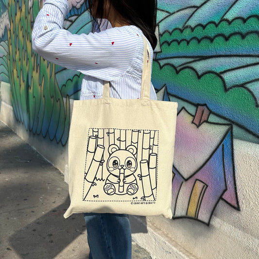 Creative Canvas Collection- Panda Tote