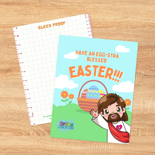 [Limited Edition] Easter Bleed Proof Marker Pad with Integrated Rulers- Perfect for Coloring Books